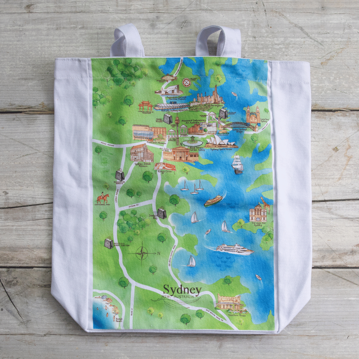 REMOVED BRAND - Wholesale Tote bag – Women's - Tote Bag Sydney Tourist Attractions Map4