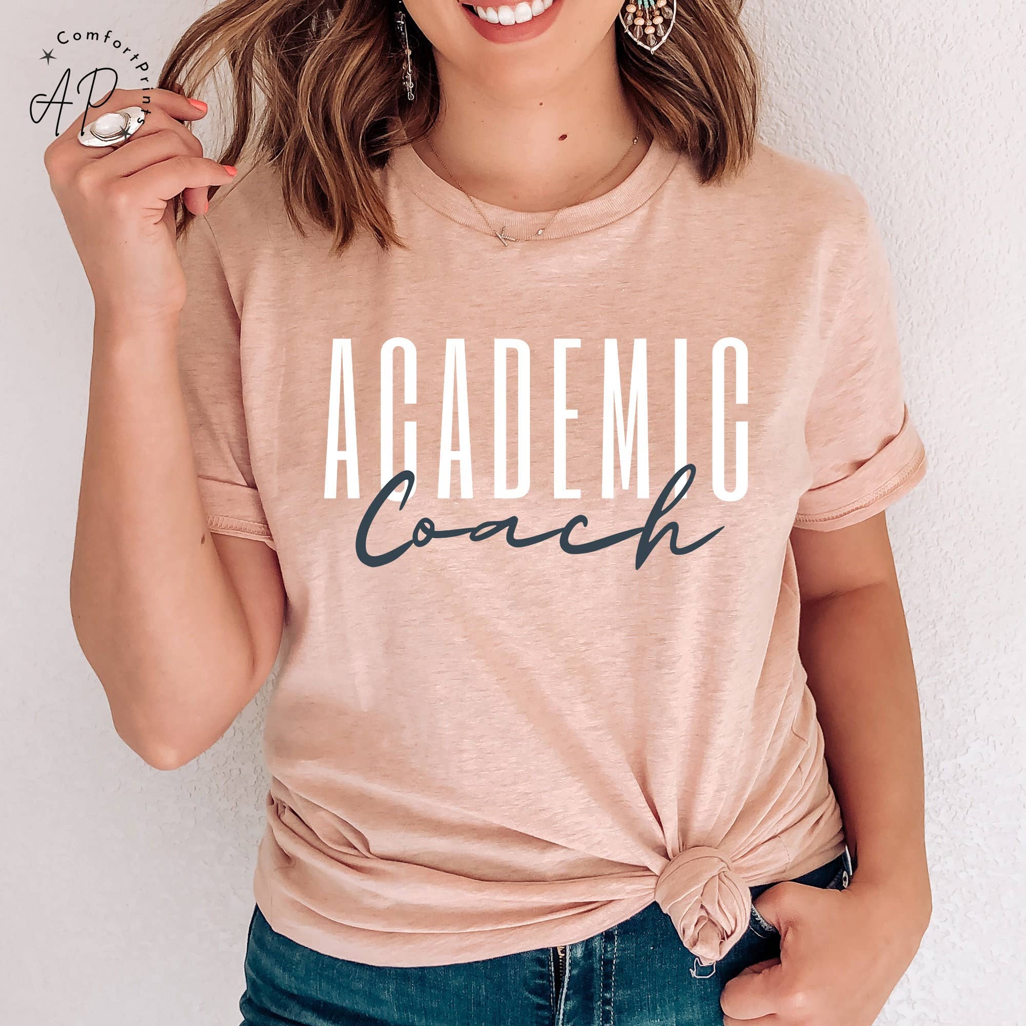 APComfortPrints - Wholesale Screen Printed T-Shirt - Unisex - Academic Coach Shirt, Instructional Coach T-Shirt4