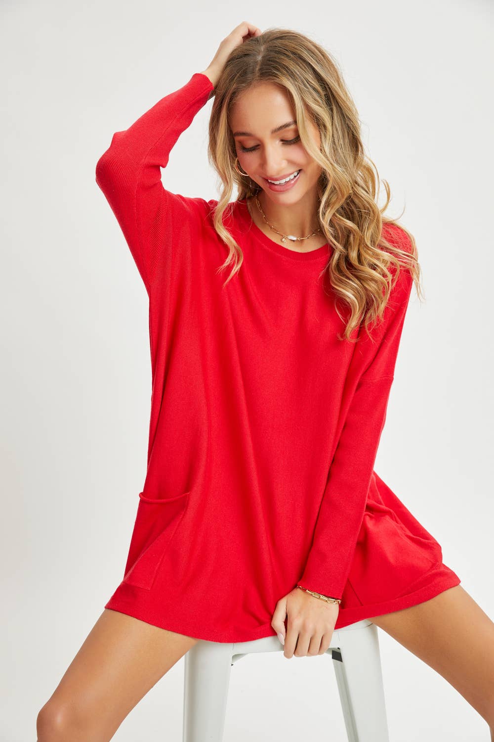 Sweet Lovely by Jen – wholesale Tunikatröja - Dam – OVERSIZE/LÖS PASSFORM TRÖJA MED RUND HALS47