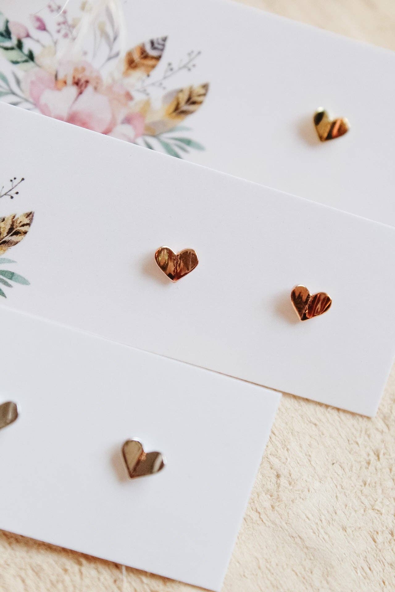 Sweet Three Designs - Wholesale Stud/Post Earrings - Tiny Heart Studs0