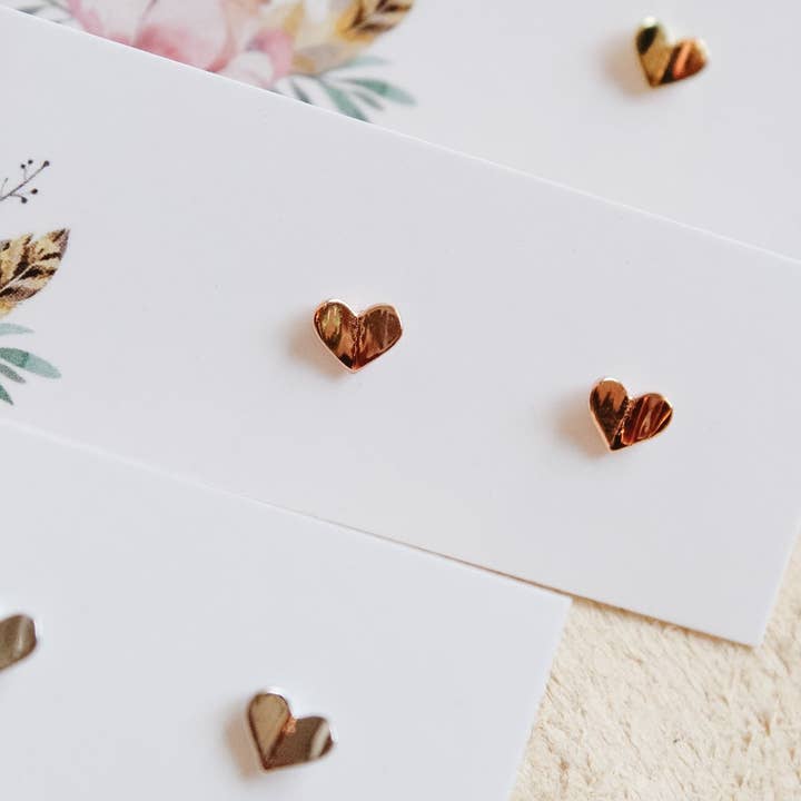 Sweet Three Designs - Wholesale Stud/Post Earrings - Tiny Heart Studs