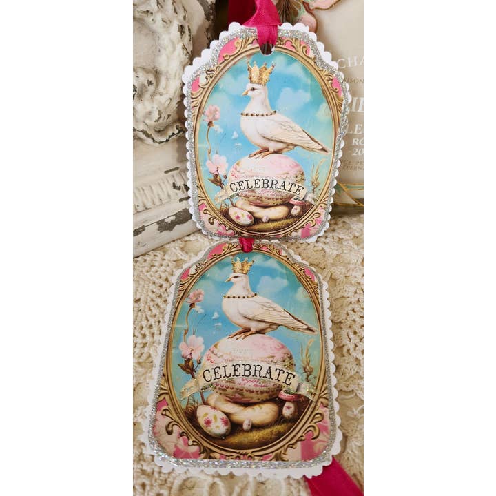 Little Heart Designs – wholesale Gift tag – Gift Tag Dove n Egg Celebrate1