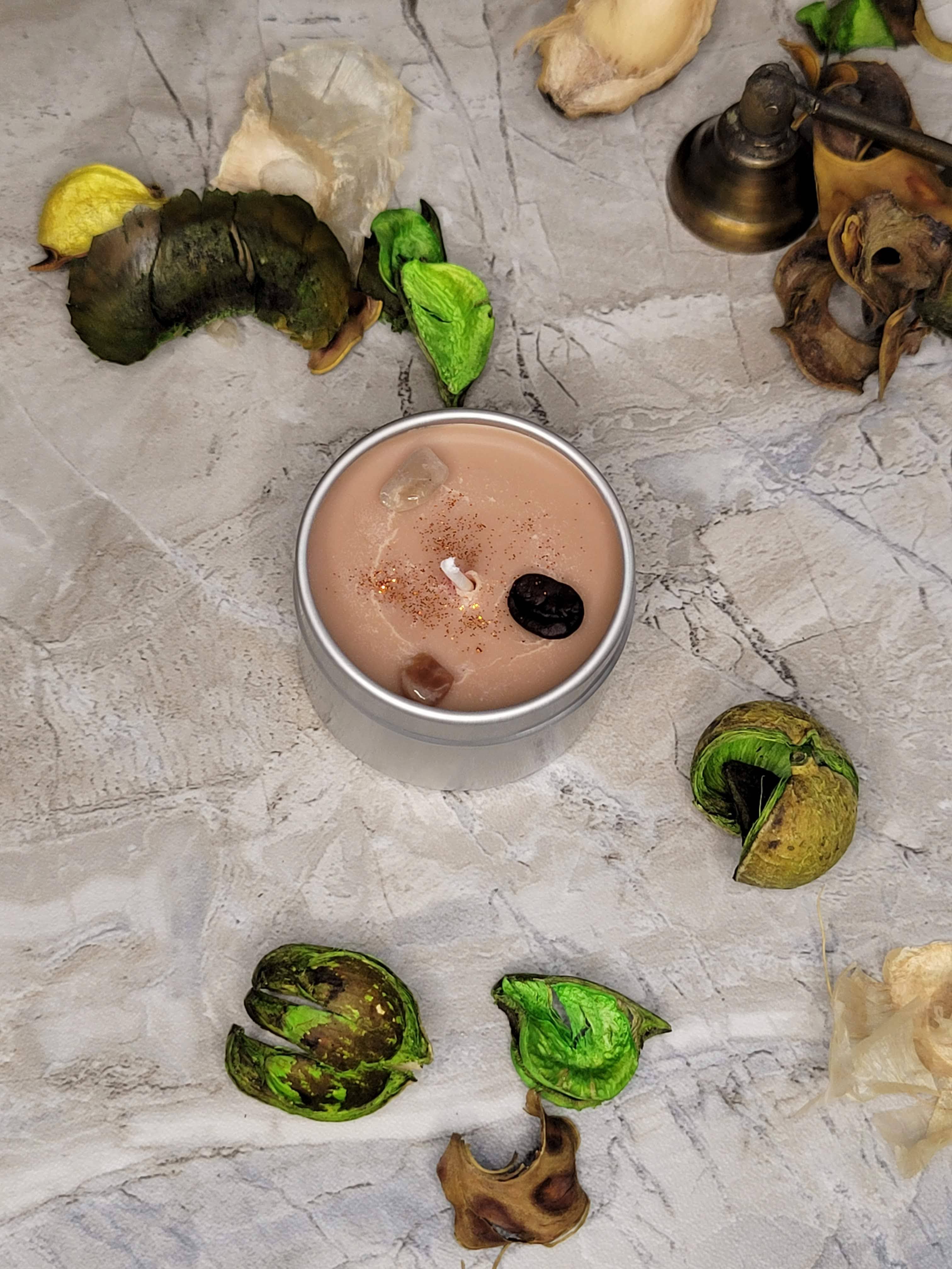 My Magic Place Shop - Vente Bougies de voyage - Bougies de soja, bougies coulées à la main, bougie d'intention en cristal, 2 oz6