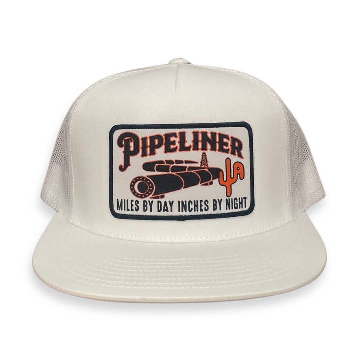 Gorra Snapback de Malla Blanca Pipeliner CA6006 para venta al por mayor de Cactus Alley Hat Co.