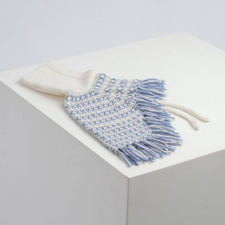 Alqo Wasi - Venta al por mayor Poncho - Perros - Poncho para perro Sofia de alpaca azul claro