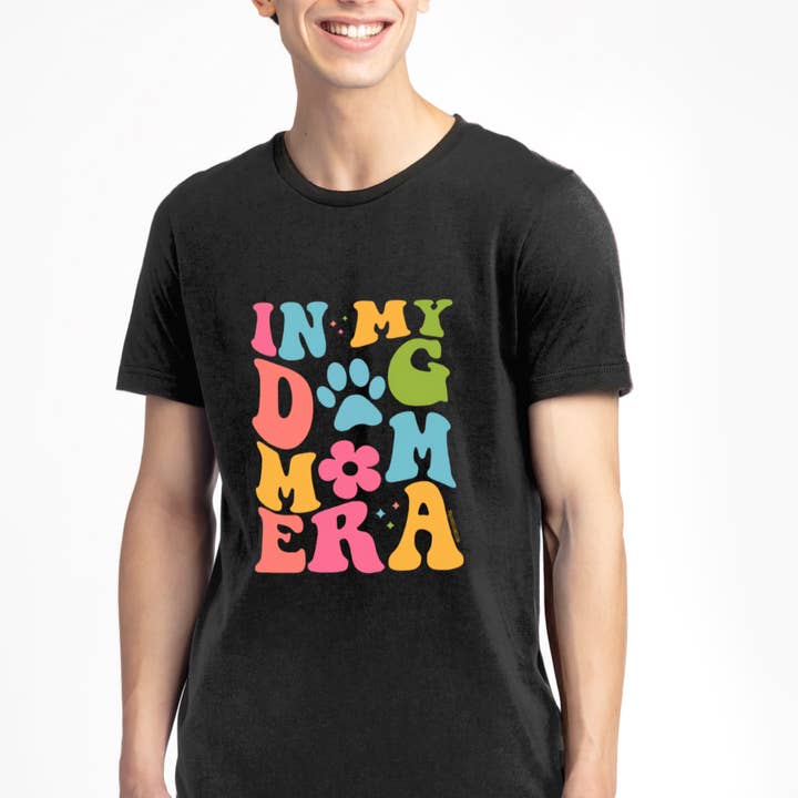 Black Dog Mom Era T-Shirt for wholesale by Quintessence