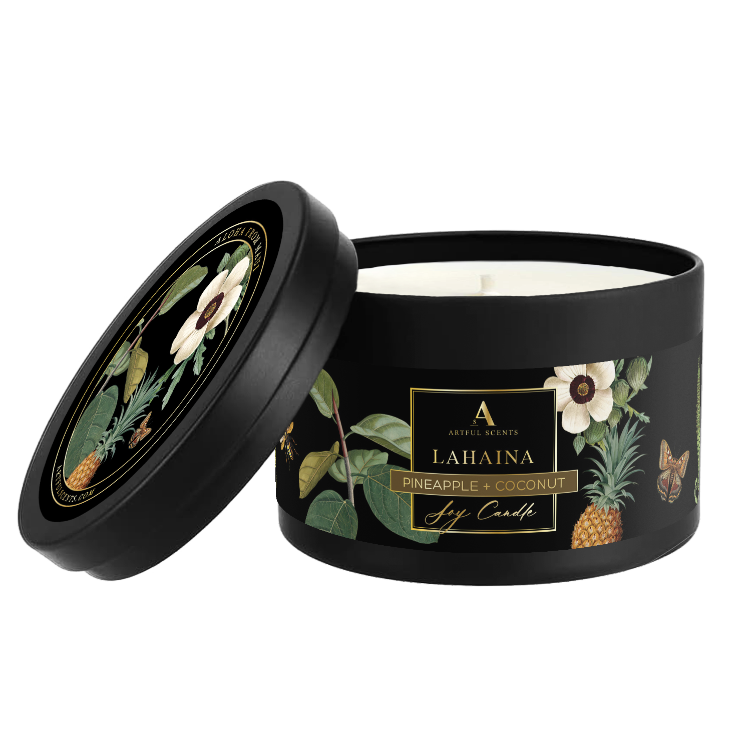 Artful Scents - Wholesale Jar/Filled Candle - Lahaina Candle - Pineapple + Coconut3