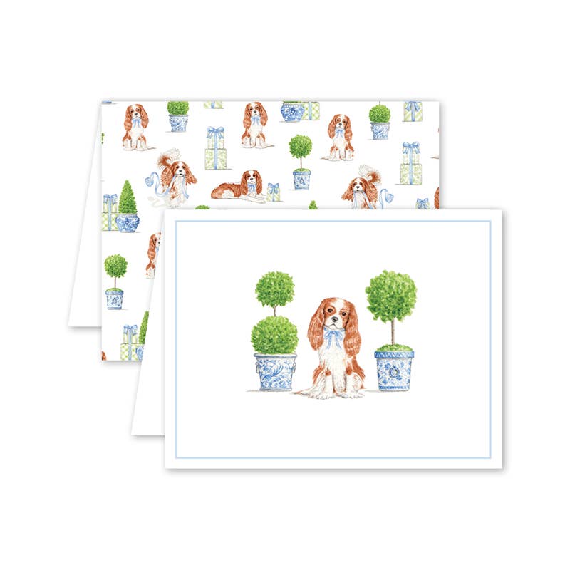 Dogwood Hill - Wholesale Everyday Greeting Card - Dash Topiary and Toile