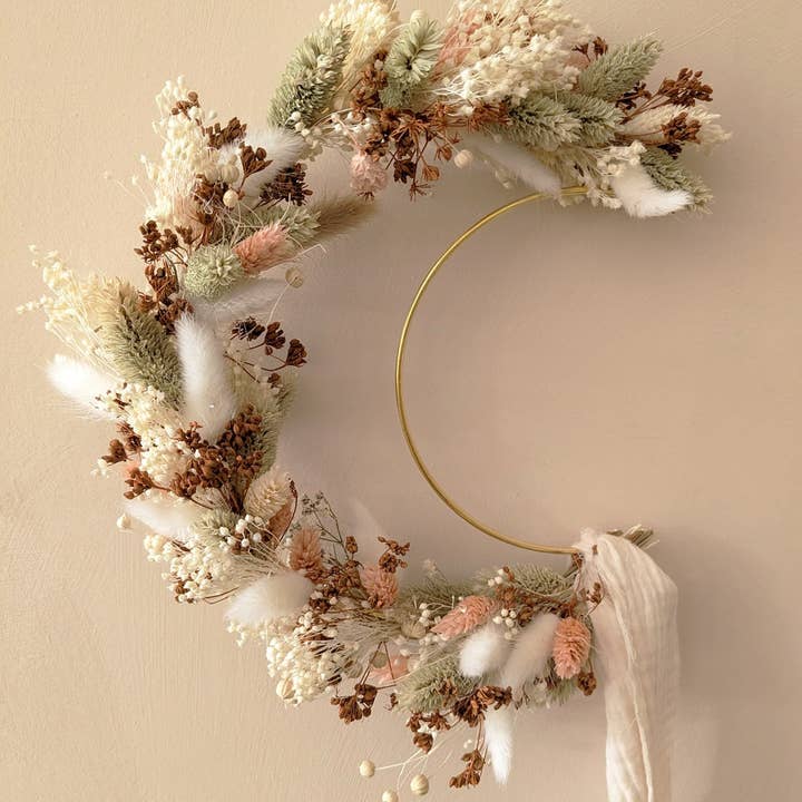 Maison Oline - Wholesale Ornament - HUGO | Crescent Moon Flower Wall Wreath2