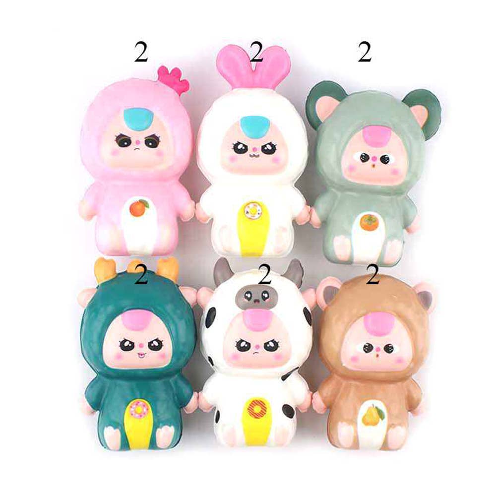 Sensibling Corp. - Wholesale Squishy Toy - Kids & Baby - 12PCS - Animal Costume Adorable Figure Squishy Toys1