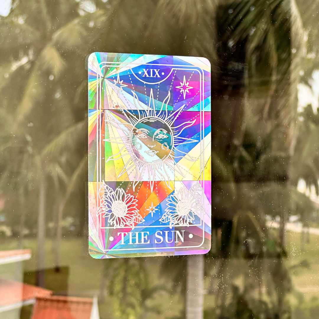 LilAryenne | Jewelry & Suncatchers - Wholesale Sticker - The Sun-Tarot Card Suncatcher Window Sticker2