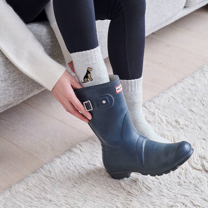 Sweet William Designs - Wholesale Socks – Women's - Dog Walking socks - Airedale / Lakeland / Welsh Terrier