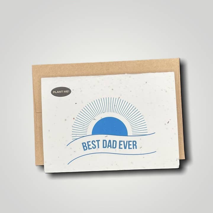 Best Dad Ever Plantable Greeting Card for wholesale by Plantable Greetings