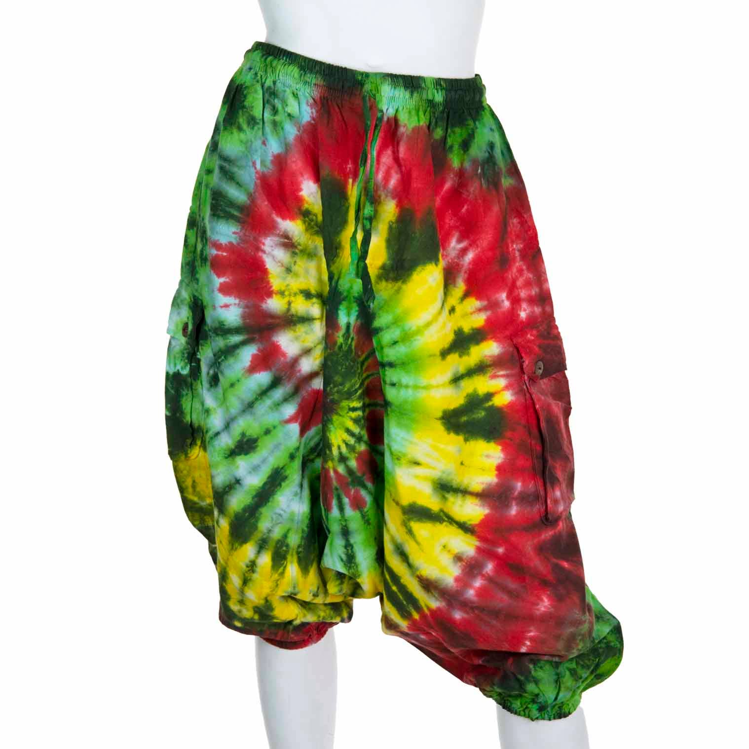 Siesta – wholesale Trousers – Unisex – Tie Dye Ali Baba Short Trousers1