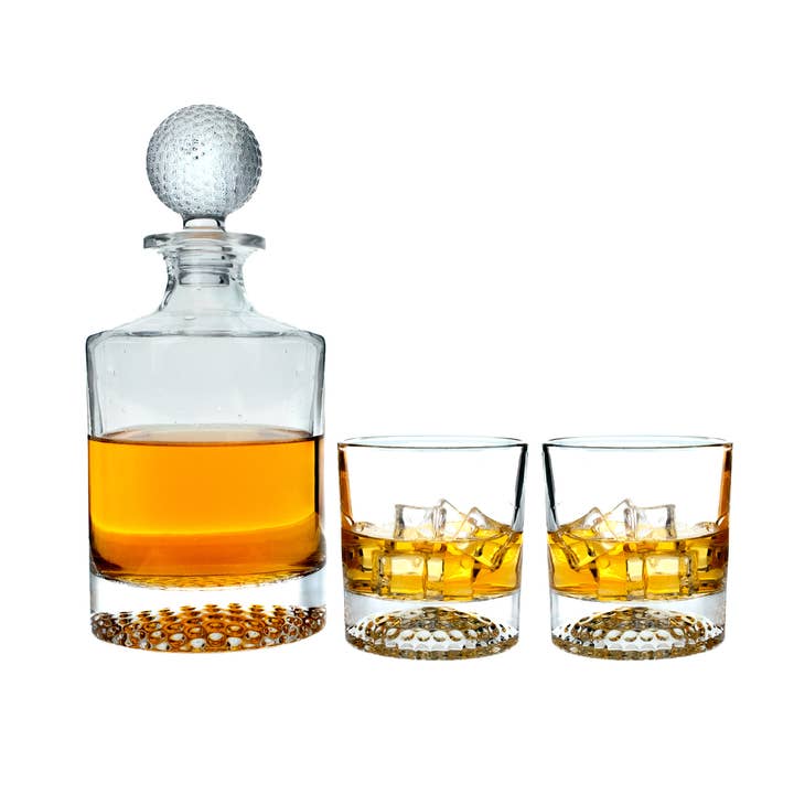 Mulligan Whiskey Decanter with 2 Rock Glasses Set for wholesale by CUISIVIN