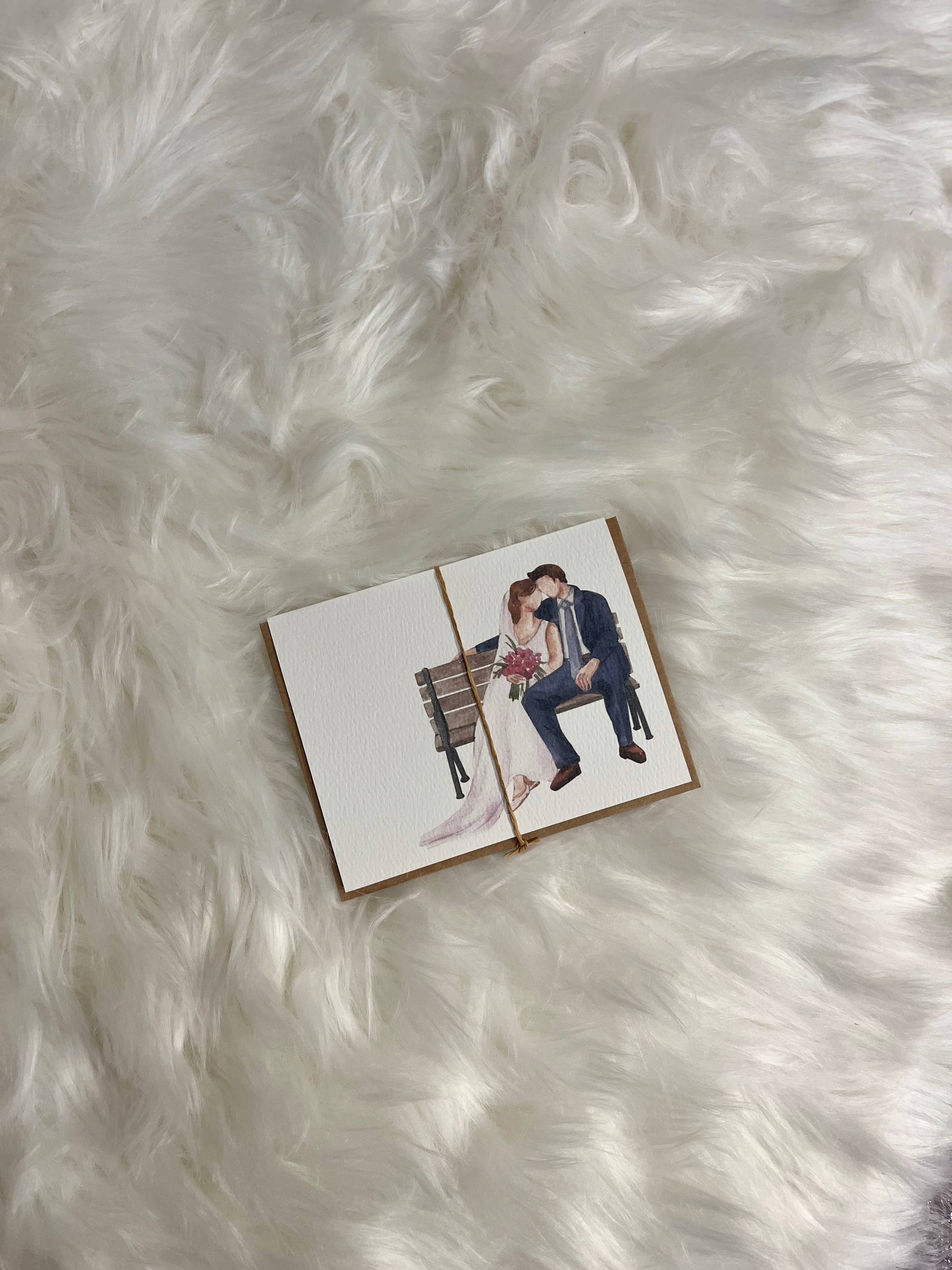 Paper Kuts – Engroshandel Bryllupskort – Brud og brudgom Tillykke kort Inkluderer Kraft Konvolut3