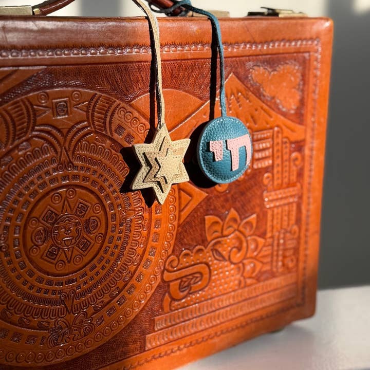 JEWISHJOY.co - Wholesale Purse/Bag Accessory - Women's - Leather Bag Charms - Jewish Star / Hamsa / Chai2