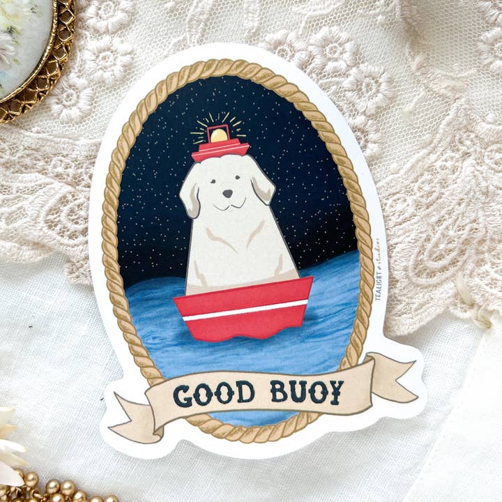 Autocollant en vinyle Good Buoy pour la vente par Tealight Studios
