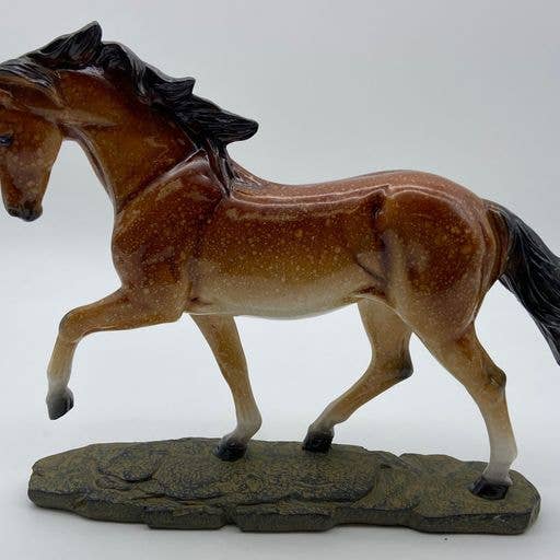 Glazed 9" Glazed Horse in Motion Figurine for wholesale by Deal1Sales