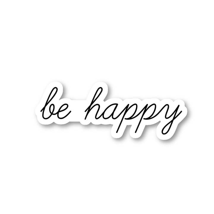 Be Happy Inspirational Quotes 3 Pack - Set of 2.5, 3 and 4 Inch Vinyl Laptop Stickers - Inspirational Quotes for Laptop, Phone, Water Bottle, Car & More Decal (3 Pack) for wholesale by FunPopStickers