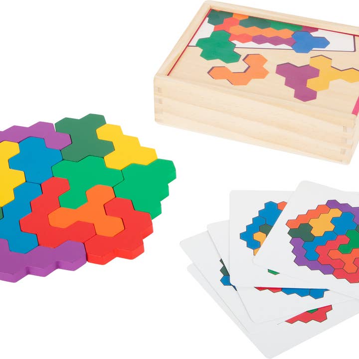 small foot – Puzzle - Crianças por atacado – Jogo educativo em madeira puzzle hexágon | brinquedo educativo | madeira