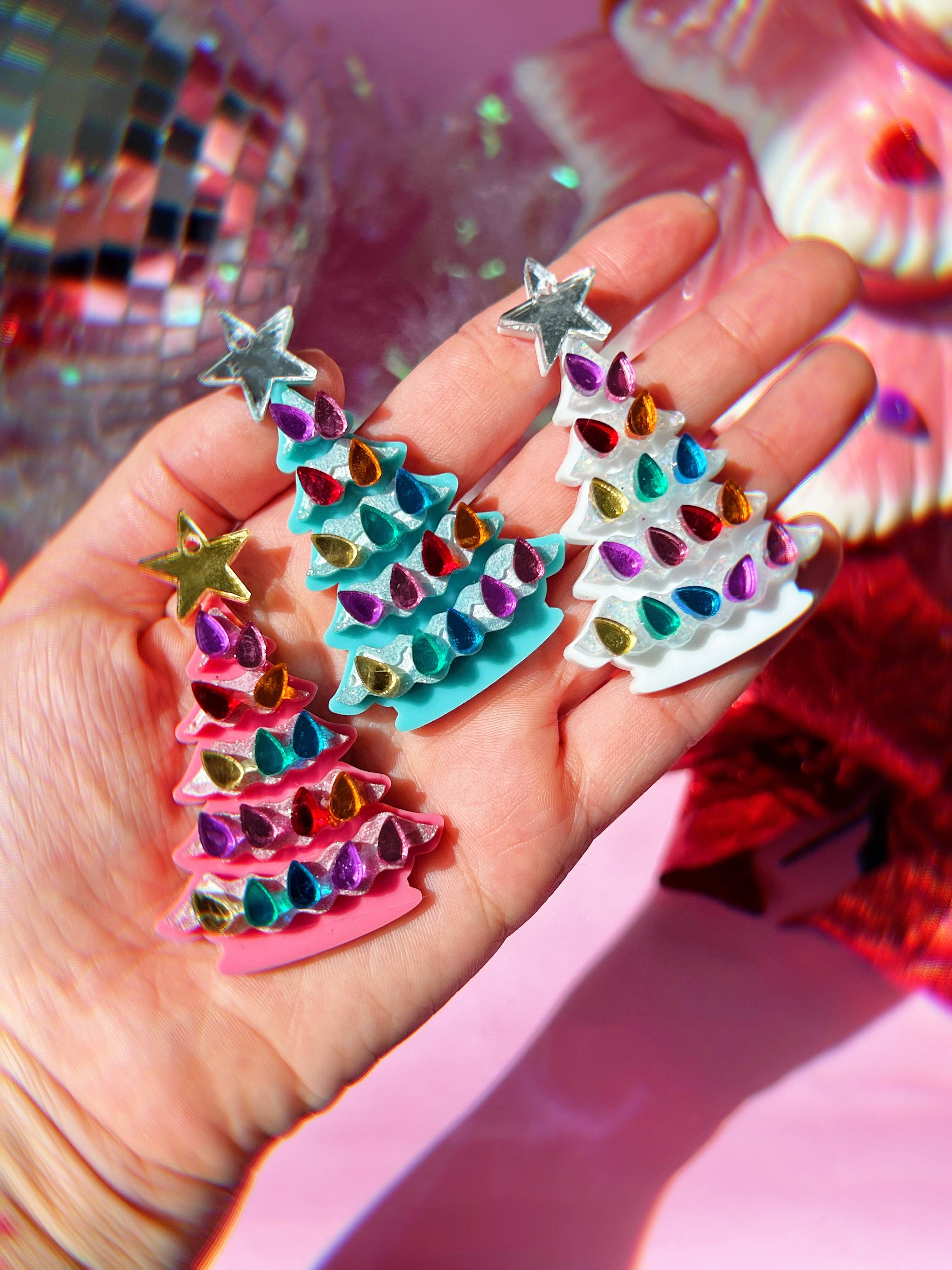 Cosmic lovely - Wholesale Dangle Earrings - Ceramic Christmas Tree Earrings7