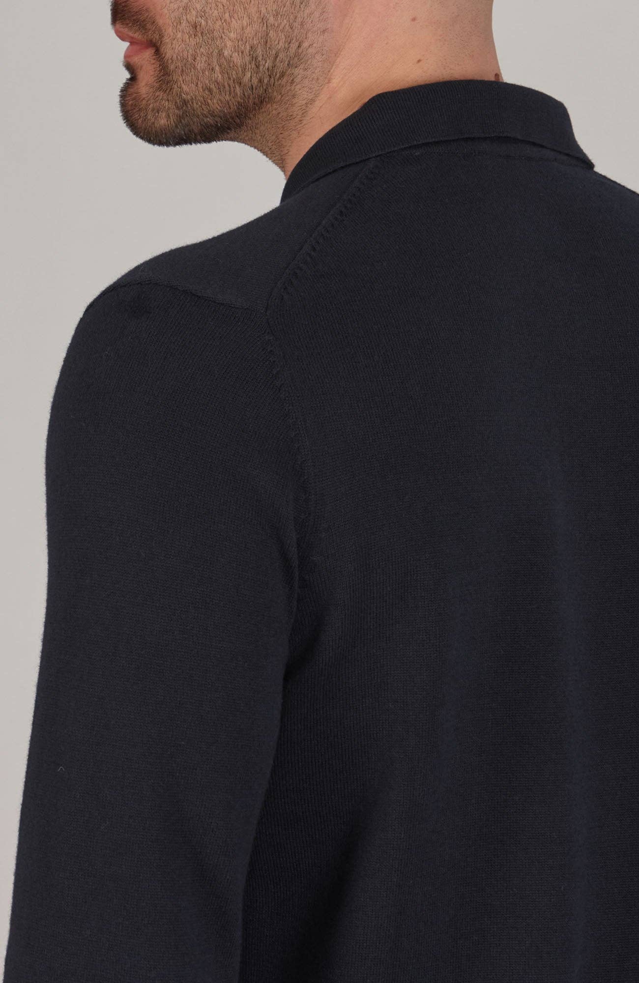 Paul James Knitwear – wholesale Polo – Men’s – Mens Lightweight Cotton Long Sleeve Knitted Polo Shirt21