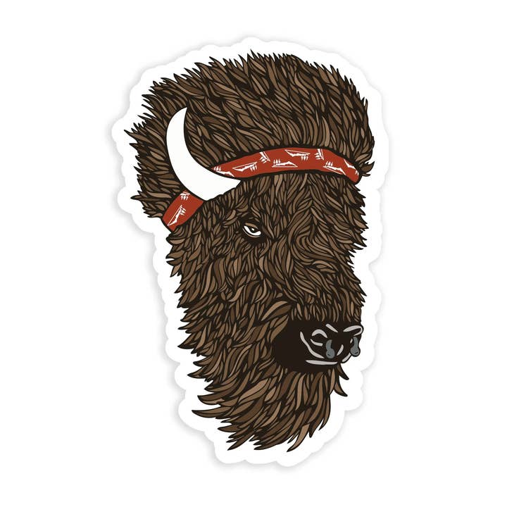 Autocollant Bison pour la vente par Woosah Outfitters