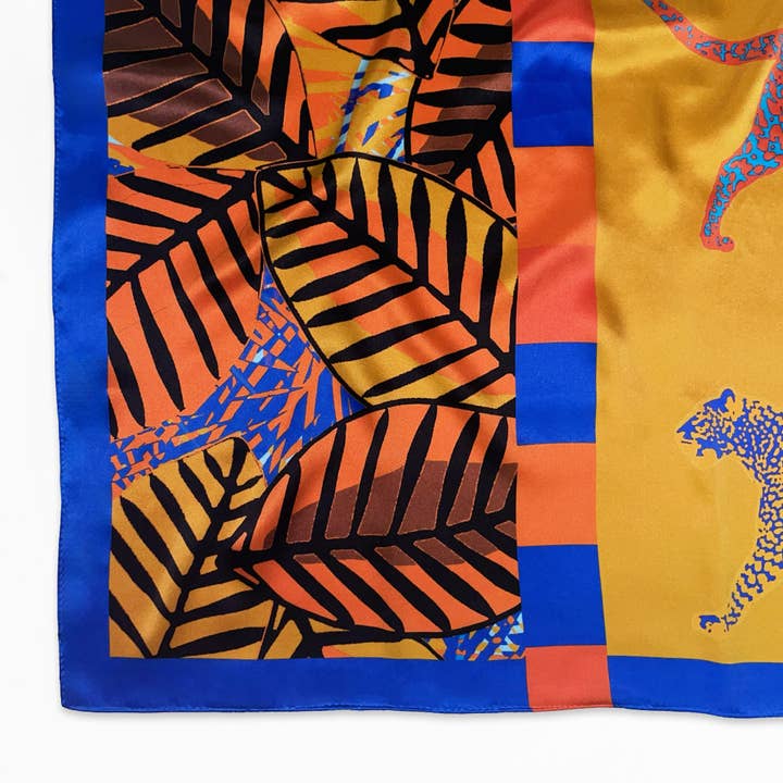 Jungle silk scarf for wholesale by Zéphyr And Co