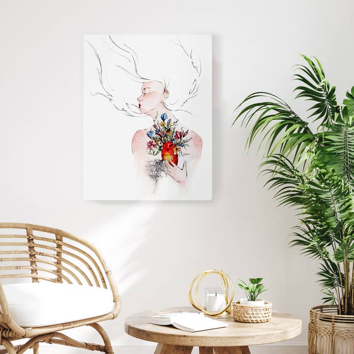 Det kommer indefra - Lærredstryk for engroshandel hos Anise Designs