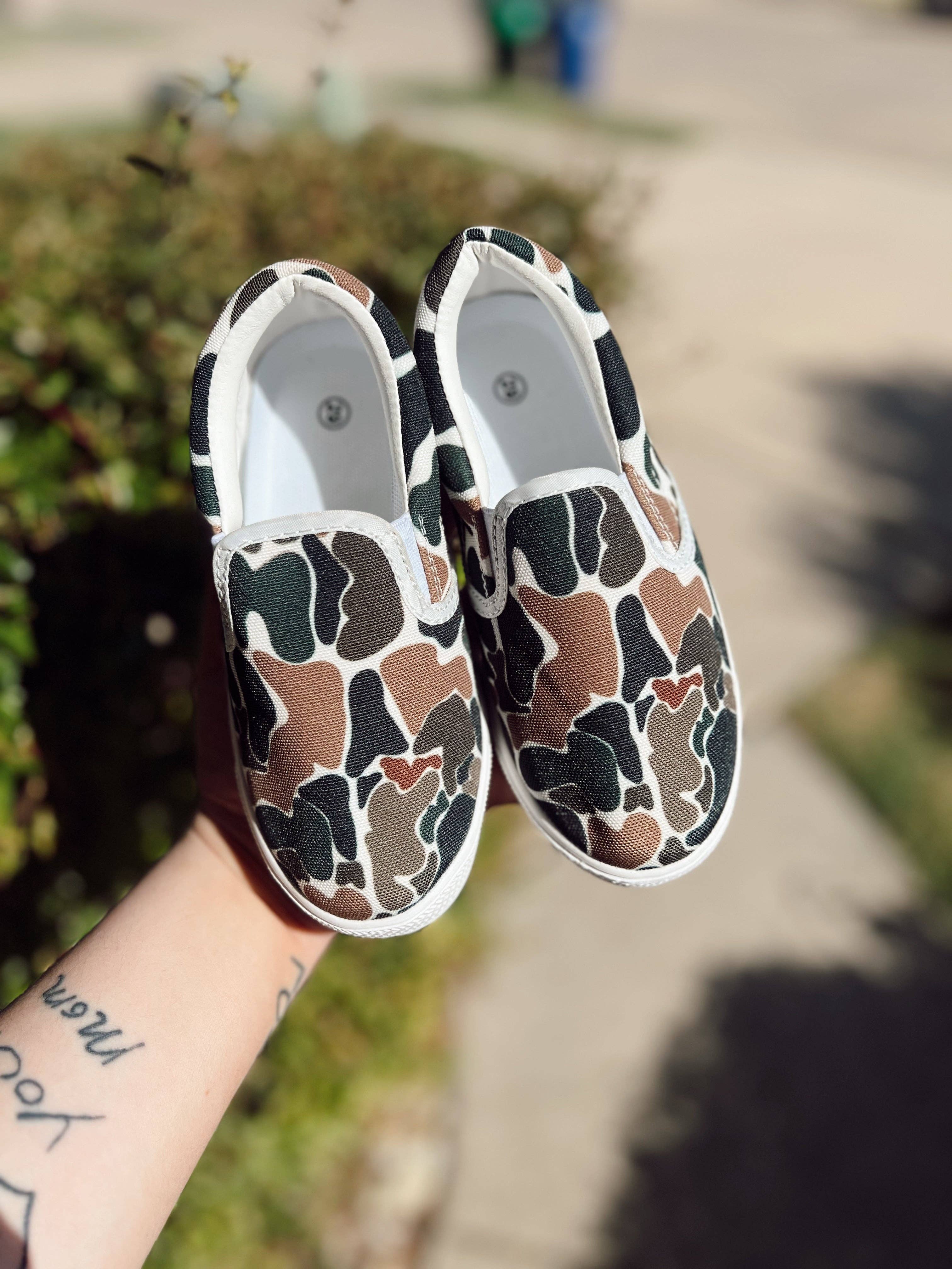 Highland Cactus - Wholesale Slip On Sneakers - Kids - Ducky Camo - Kids1