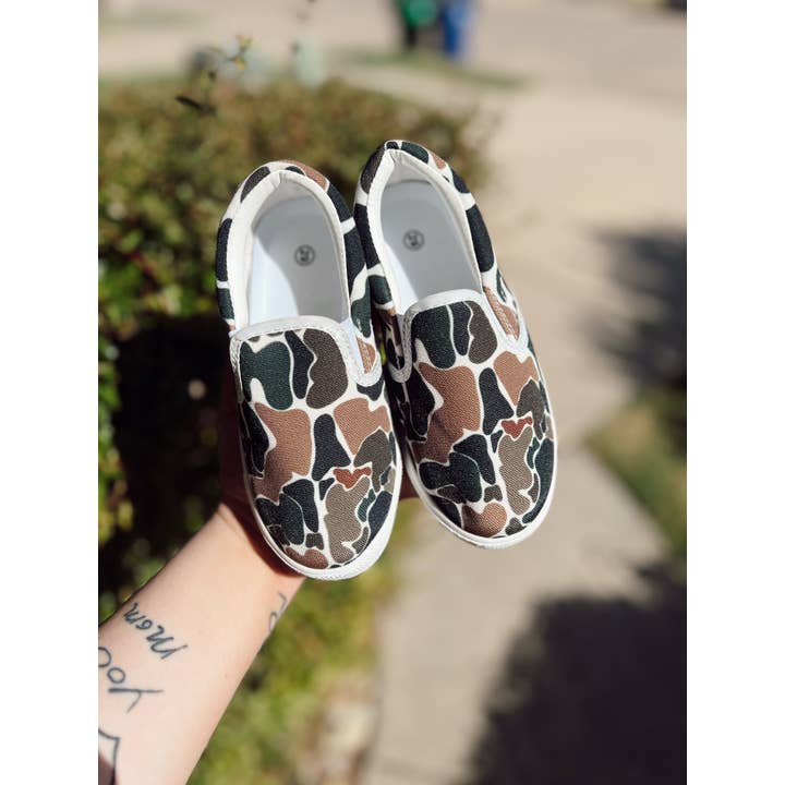 Highland Cactus - Wholesale Slip On Sneakers - Kids - Ducky Camo - Kids1