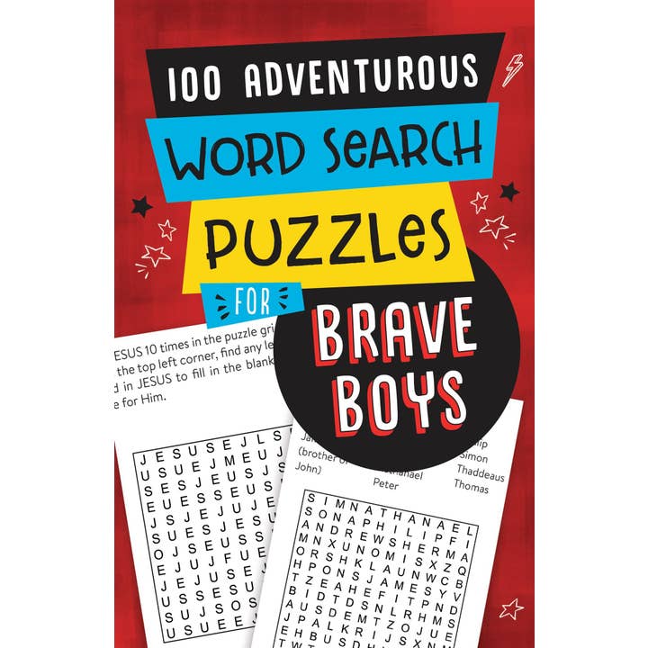 Barbour Publishing, Inc. - Wholesale Book - Kids - 100 Adventurous Word Search Puzzles for Brave Boys