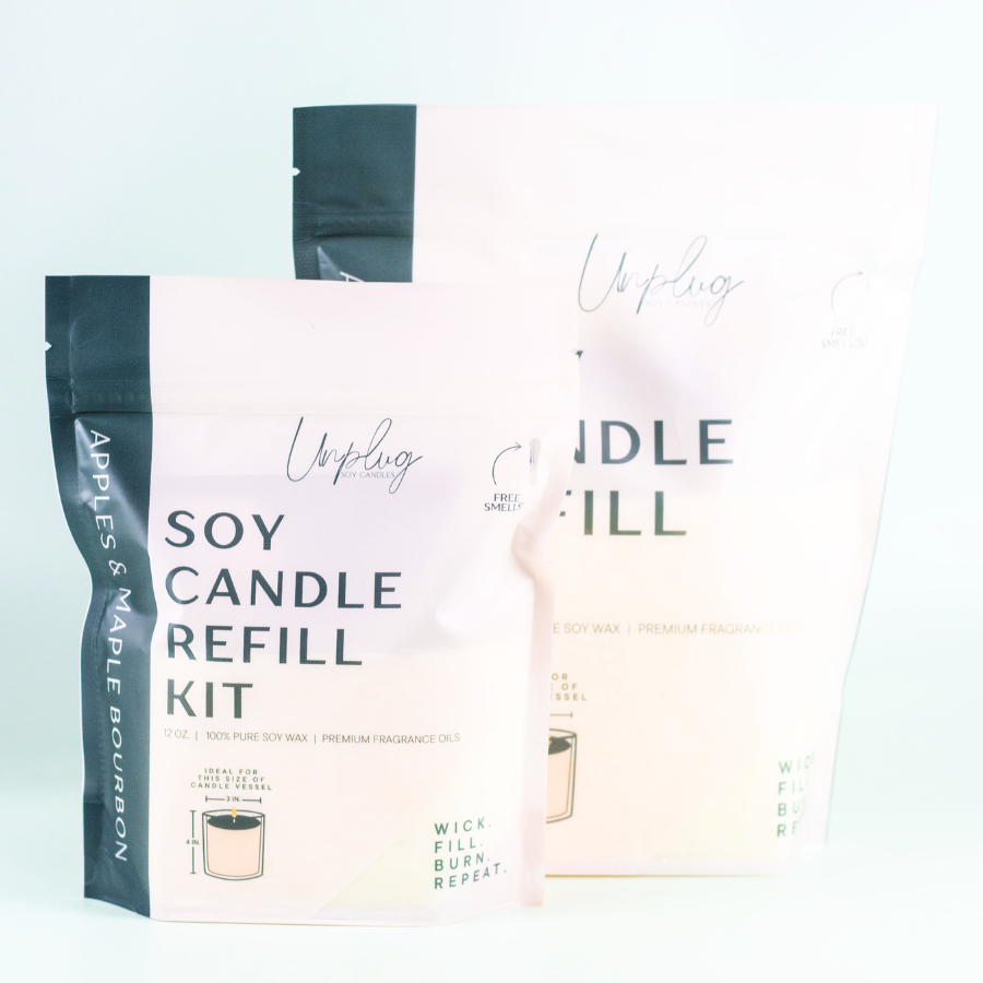 Unplug Soy Candles - Vente Kit de bricolage - Kit de recharge pour bougie en cire de soja (32 oz)5