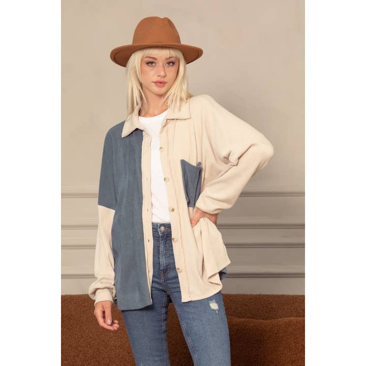 Chaqueta de punto acanalado liso cepillado para venta al por mayor de salt & bit