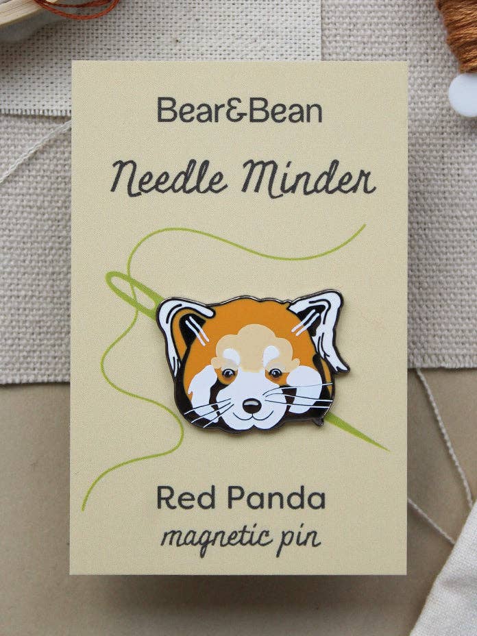 Red Panda Enamel Needle Minder for wholesale by Bear&Bean