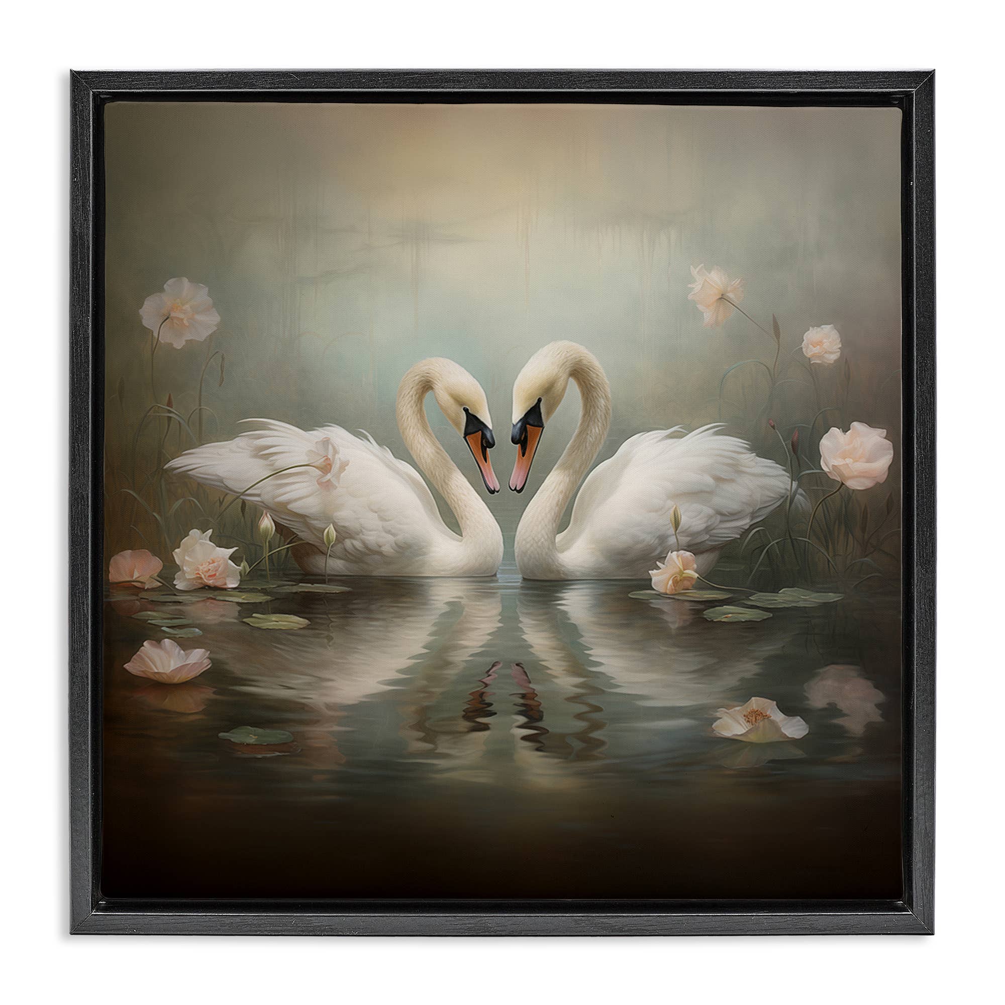 Stupell Industries - Wholesale Wall Sign - Romantic Swans in Floral Pond - Framed Wall Art22