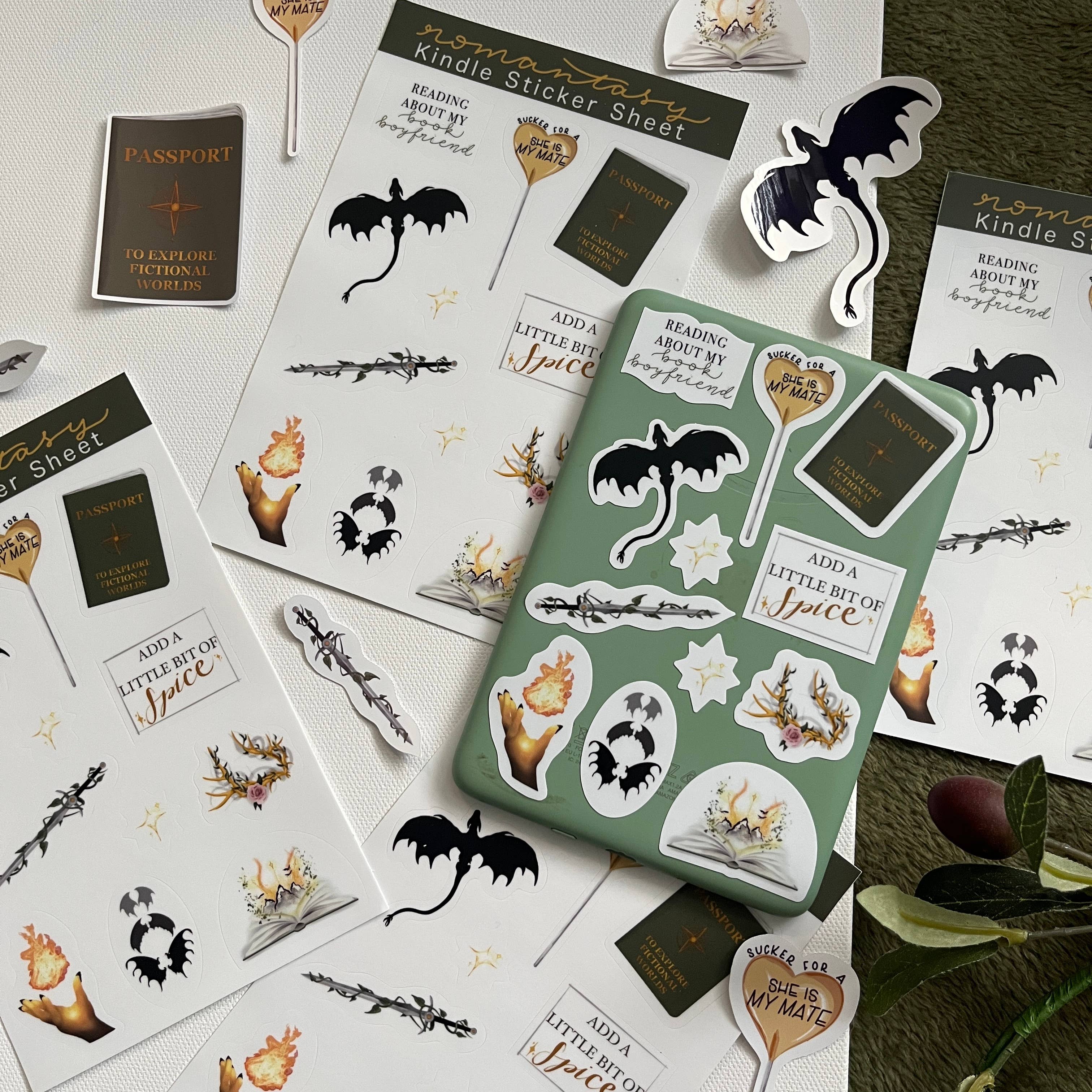 Jessi's Messes - Wholesale Phone & Laptop Stickers - Romantasy Kindle Sticker Sheet4