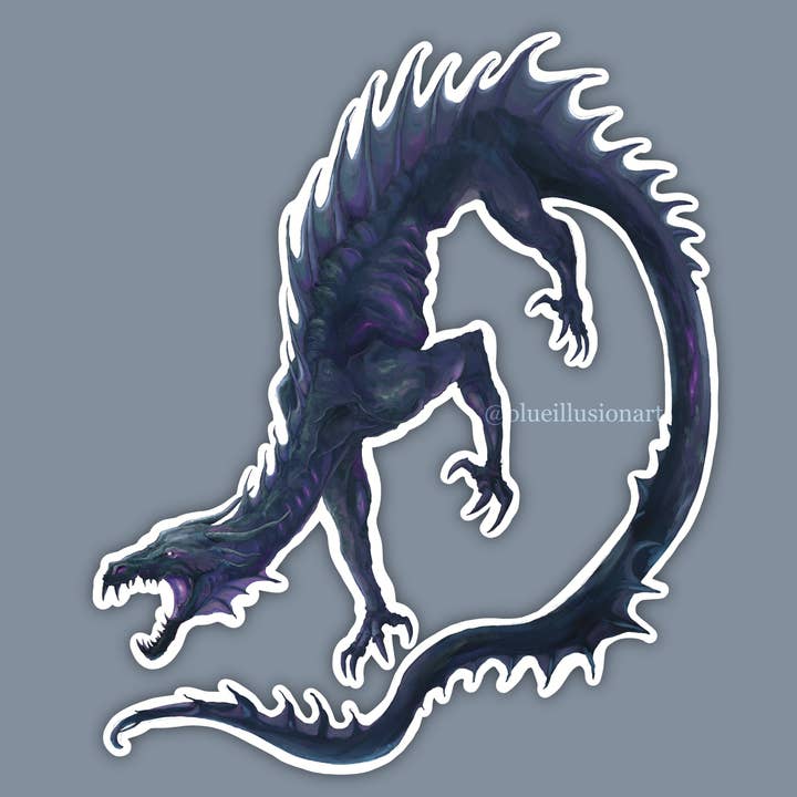 Cauchemar | Autocollant unique pour la vente par Blue Illusion Art