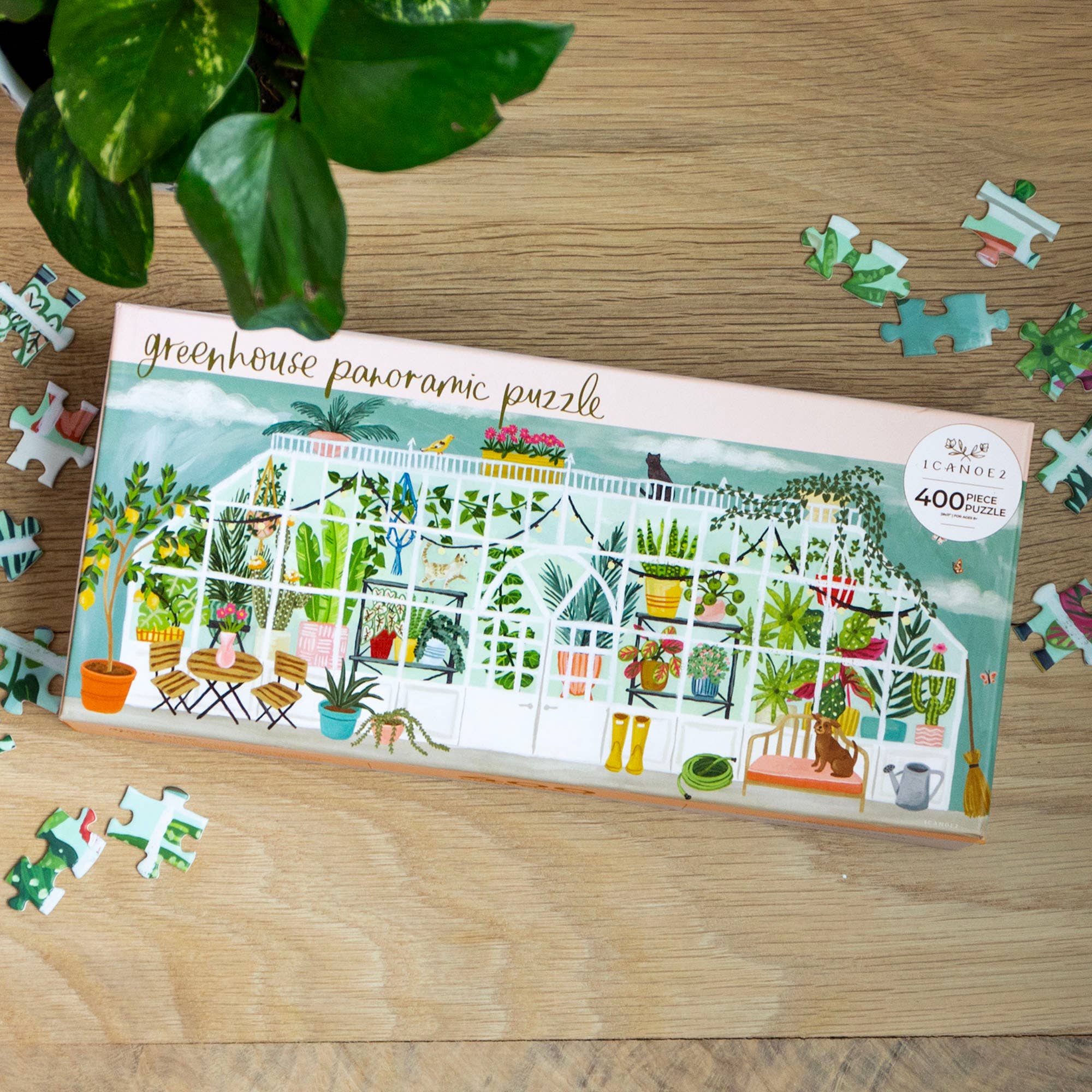1canoe2 | One Canoe Two Paper Co. - Wholesale Puzzle - Adult - Greenhouse Panoramic - 400 Piece Jigsaw Puzzle3