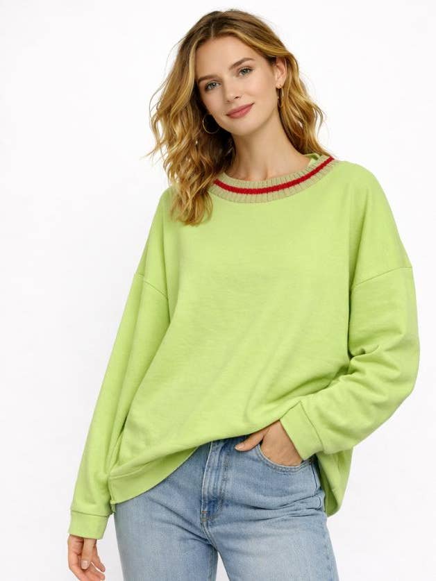 FELPA GIROCOLLO - VESTIBILITÀ AMPIA 51003 per la vendita all'ingrosso da parte di cfashion