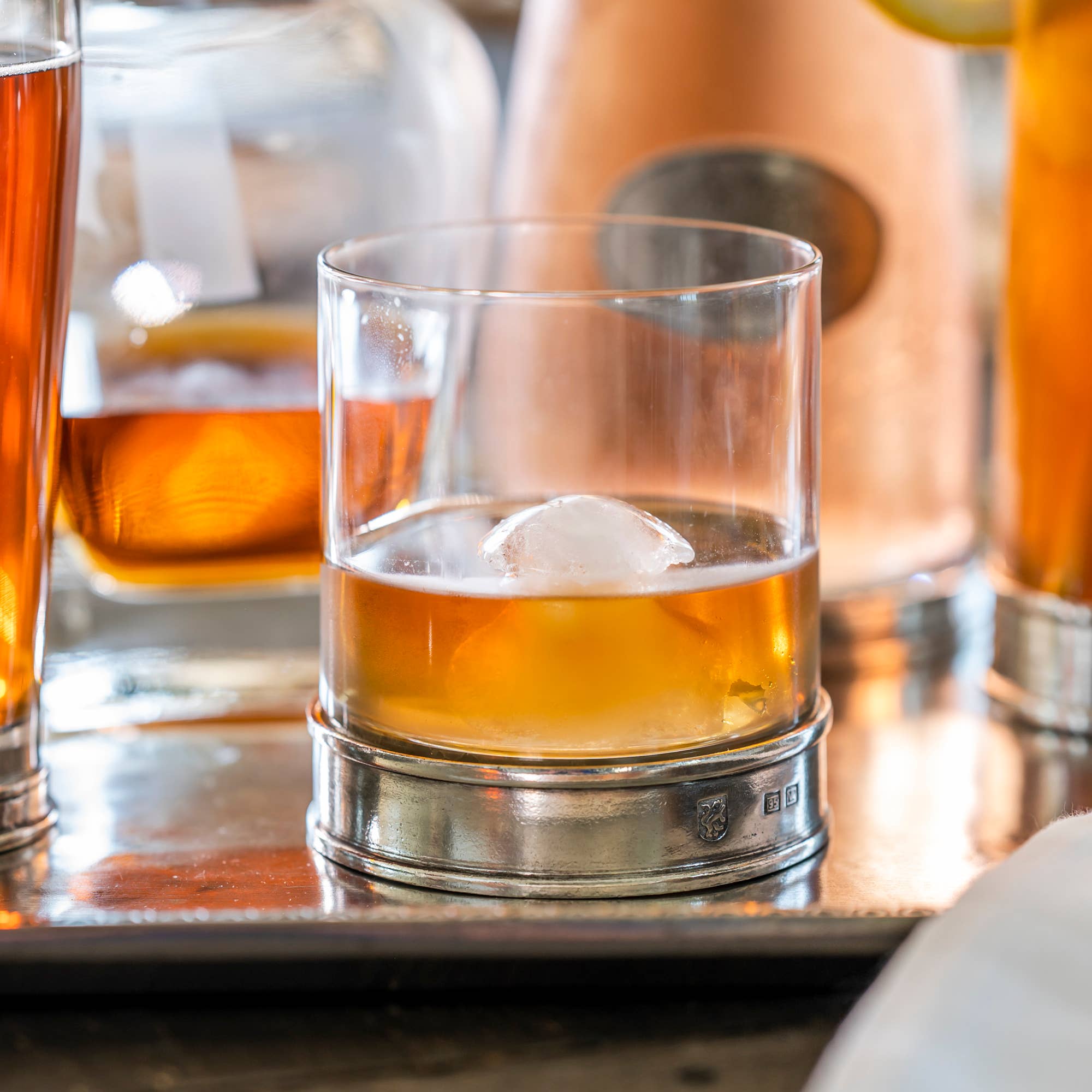 Arte Italica & Crown Linen Designs – wholesale Cocktail/liquor glass – Portofino Double Old Fashioned4