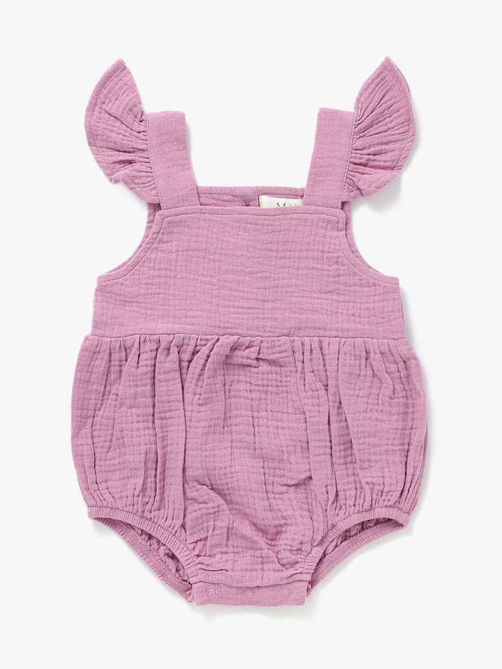 Barboteuse à Bulles Flutter | Mauve pour la vente par Mila & Co.