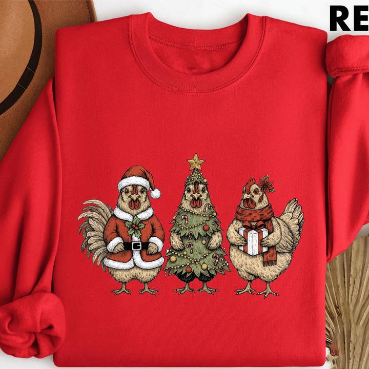 Comfort Colors Christmas Chickens Shirt, Xmas Sweater and other Purchase Wholesale christmas chicken. Free Returns & Net 60 Terms on Faire trending on Faire.