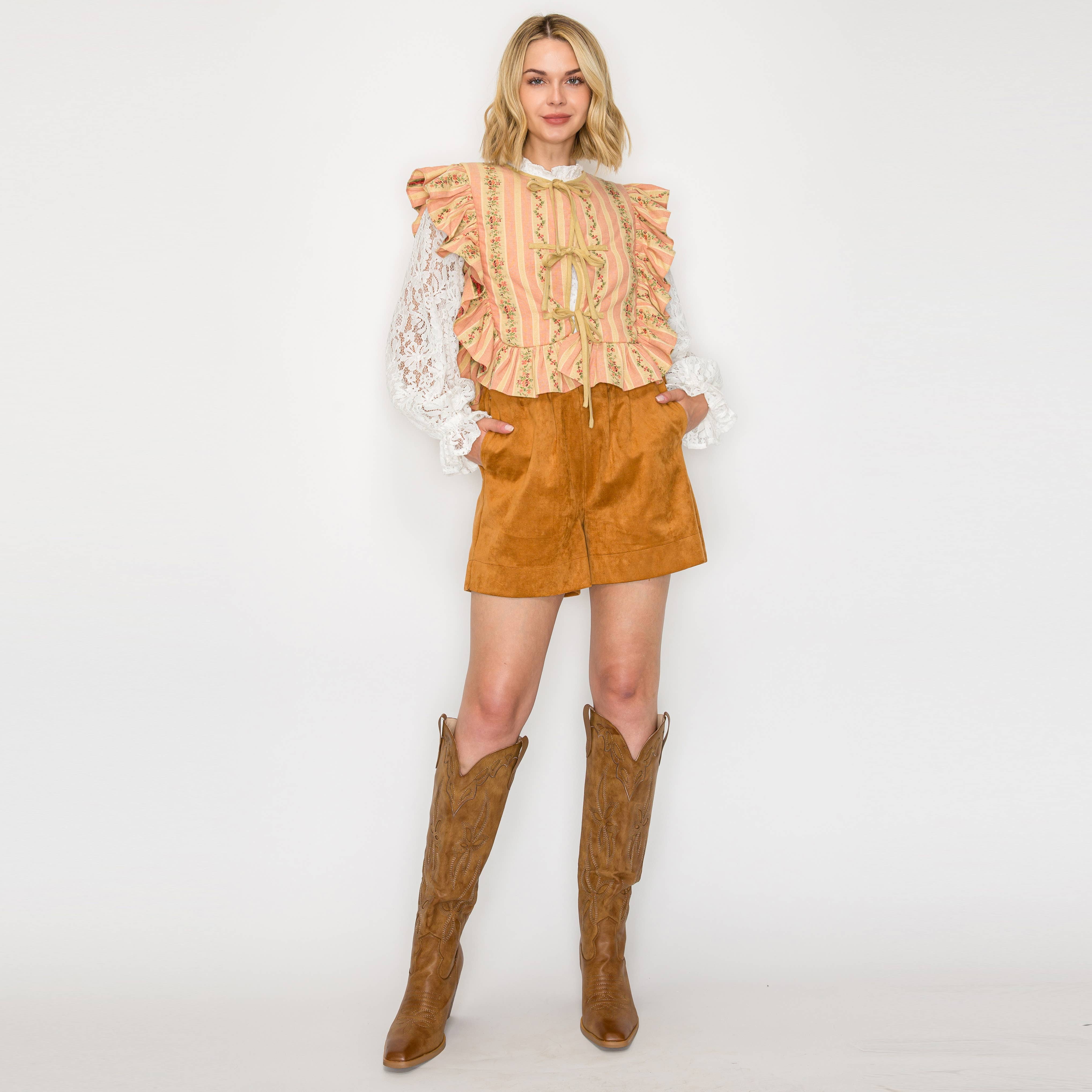 LoveWednesday - Wholesale Jacket - Women's - Favorite Vintage Wall Paper Quilted  Vest- LWJ11681