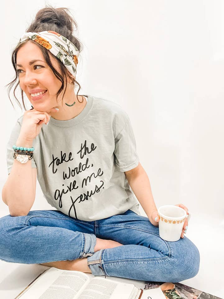 Dá-me Jesus - Azul Baía por atacado de The Brave Mama Co