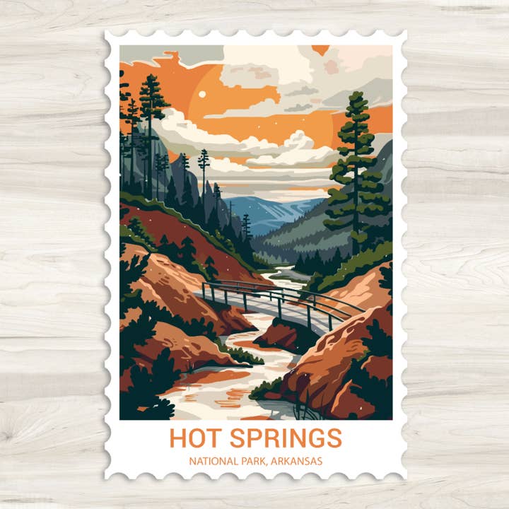Hot Springs National Park Sticker for wholesale by The Daydreamer Designz