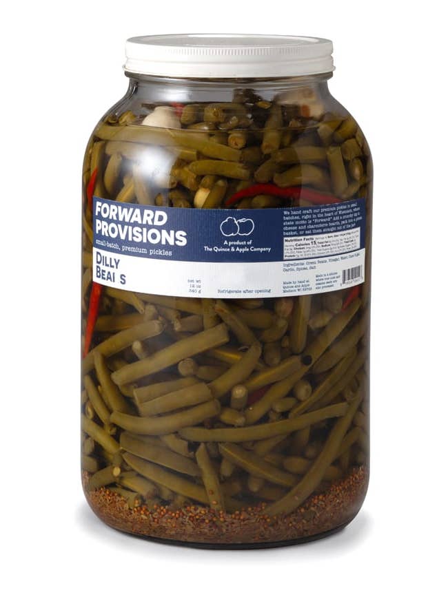 Pickled Dilly Beans - 128 oz (gallon) for wholesale by Gourmet Indulgences, LLC (dba Quince & Apple Company)