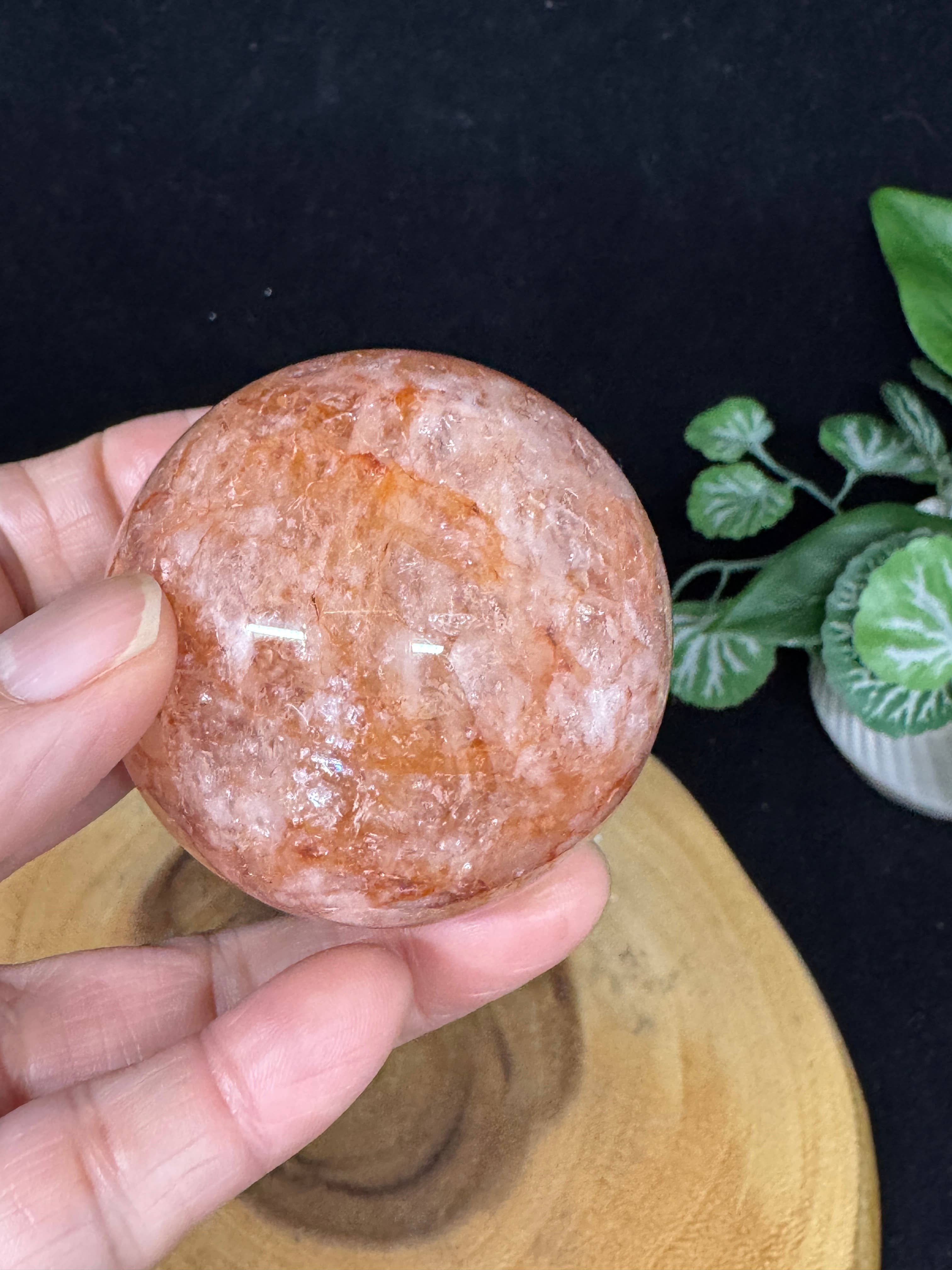 The 7 Directions - Wholesale Spiritual Stone/Crystal - 7 pc Mica Iolite fire quartz sphere w/ display stand G9964