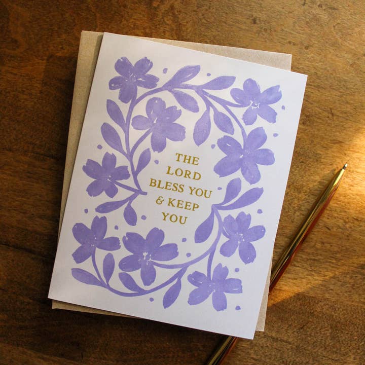 Naomi Paper Co. - Wholesale Encouragement Card - The Lord Bless You & Keep You Card1